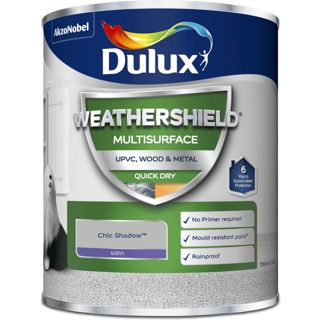 Dulux Weathershield Multi Surface Paint - Chic Shadow - 750ml
