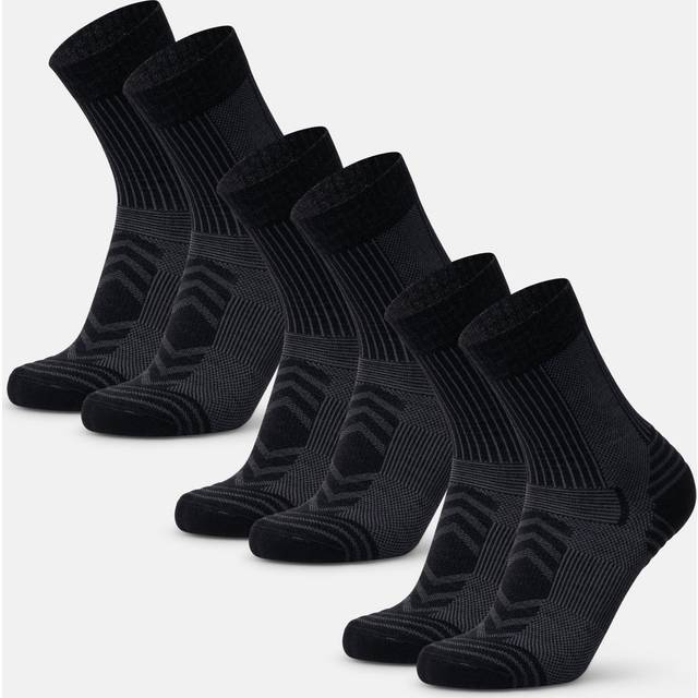DANISH ENDURANCE Hiking Light Socks 3-Pack |Svart |39-42