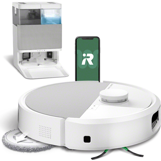 Robotdammsugare - IROBOT - Roomba Plus 505 Combo - 1h45 - 7000 Pa - 295 ml - Vit