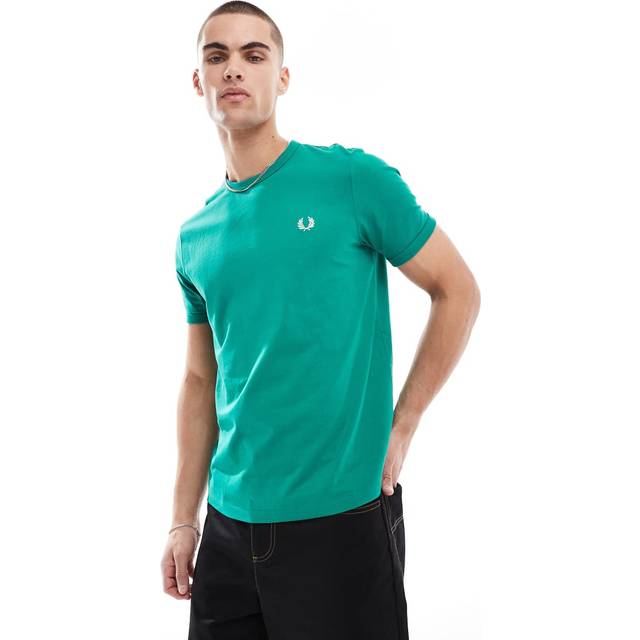 T-shirt FRED PERRY Ringer T-Shirt Label Green M (M)