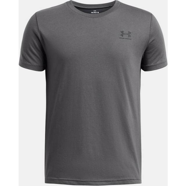 UNDER ARMOUR Boys Sportstyle Short Sleeve - Grey, Grey, Size L=11-12 Years - L=11-12 YEARS