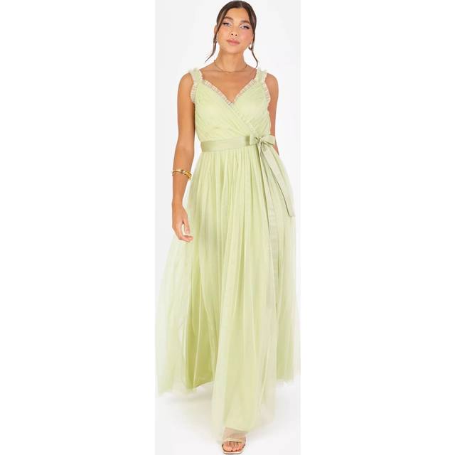 Anaya With Love Ruffle Wrap Bodice Maxi Dress