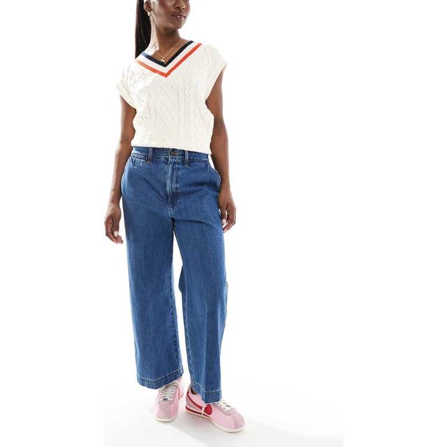 POLO RALPH LAUREN Wide-Leg Crop Jean |Blå |38
