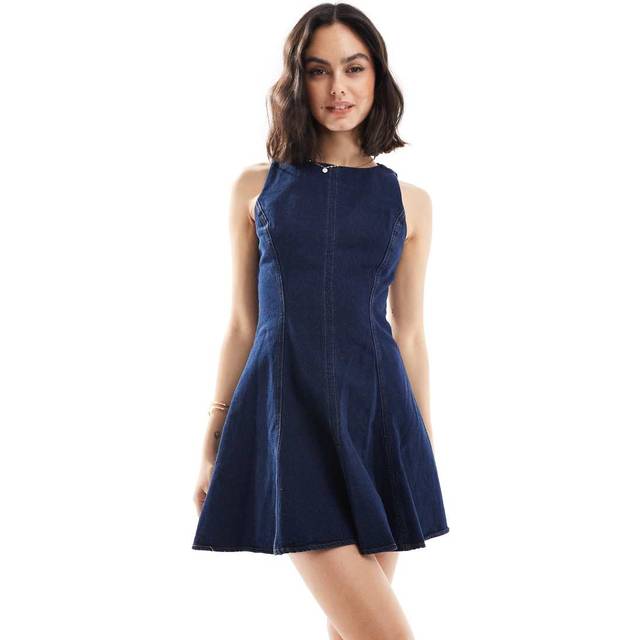 Stradivarius Short denim dress Light blue L