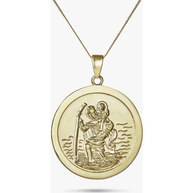 Revere 9ct Yellow Gold St. Christopher Pendant Necklace