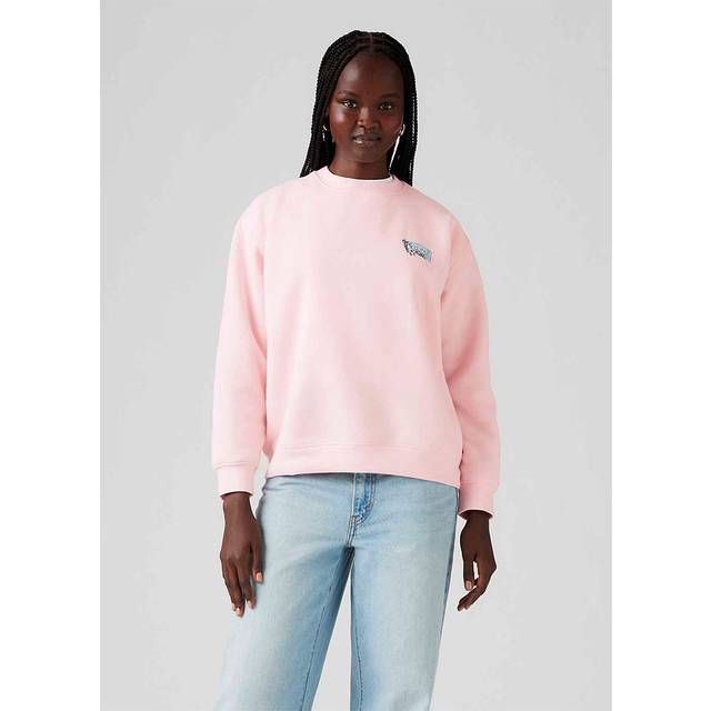 Pink Everyday Graphic Cotton Blend Sweatshirt (M)