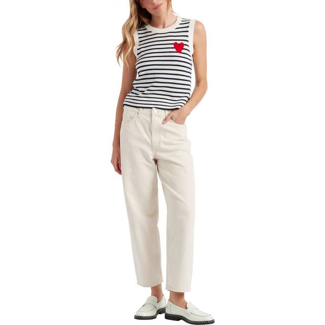 Chinti & Parker Stripe Heart Pure Merino Wool Tank Top