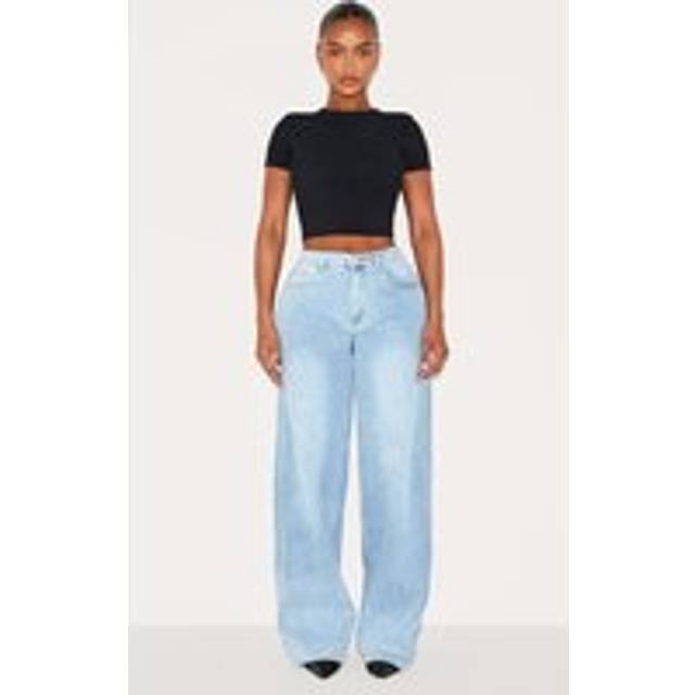 Shape Light Blue Hourglass Stretch High Waisted Straight Leg Jeans, Light Blue - 14