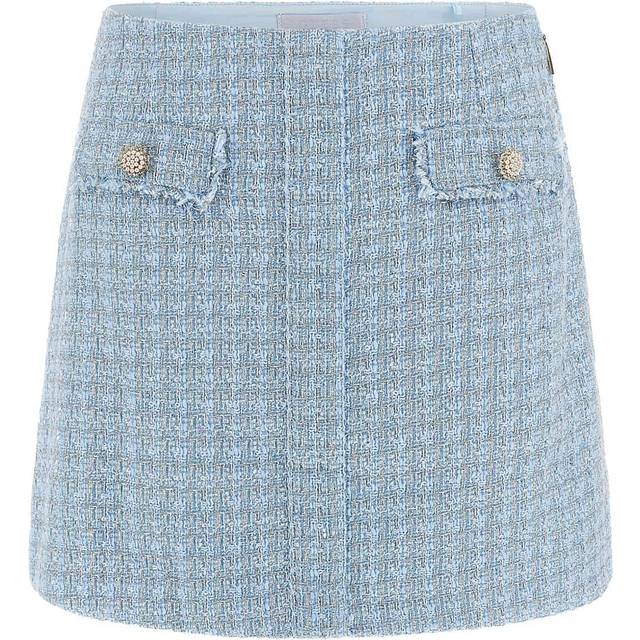 Guess Tweed A-Line Skirt - Blue