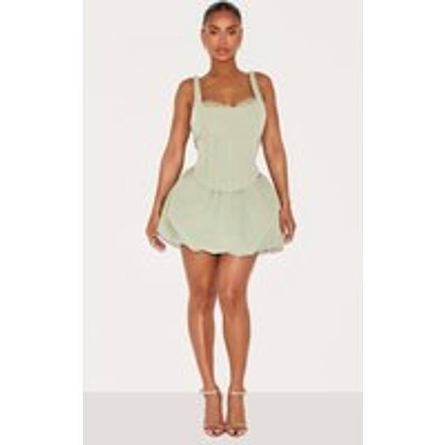 Shape Sage Tailored Puffball Mini Skirt, Sage - 8