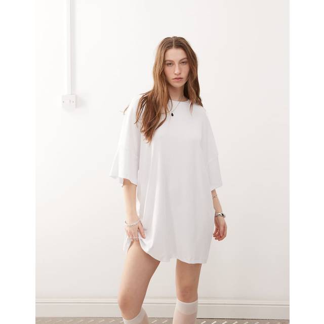 Noisy May NMMOCCA 2/4 BOXY T-SHIRT DRESS JRS FWD NOOS Short dress white