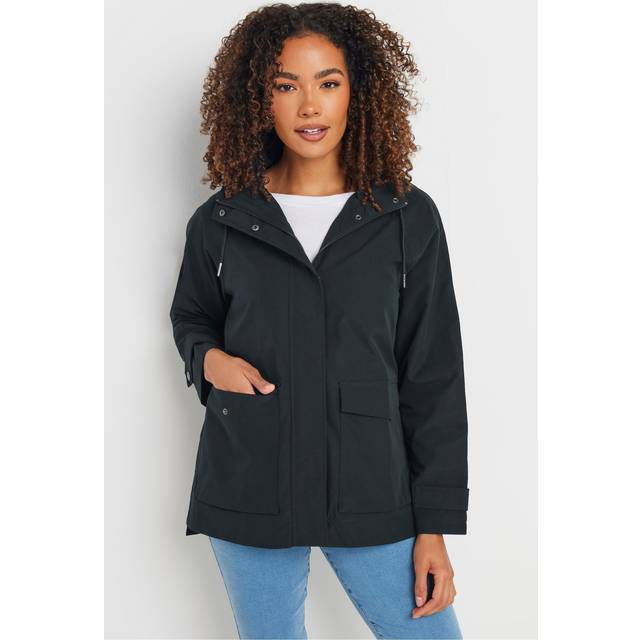 M&Co Navy Blue Hooded Mac Coat 14 M&Co Womens