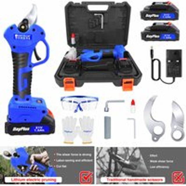 Cordless Pruning Shears Electric Secateurs Tree Branch Cutter, 21V Battery Powered Pruning Shears