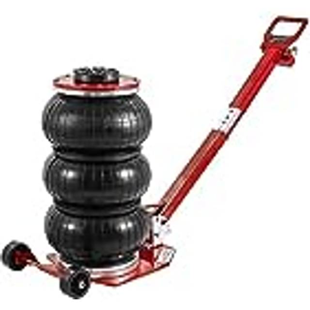 VEVOR Pneumatisk domkraft Triple Bag Air Jack 3 t, trippel påse luftlyftare 140–450 mm lyfthöjd krockkudde, luftvagn med 5 minuters lyftlyftkraft med långt handtag, domkraft reparation personbil,