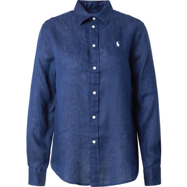 Navy Linen Shirt Classic Fit