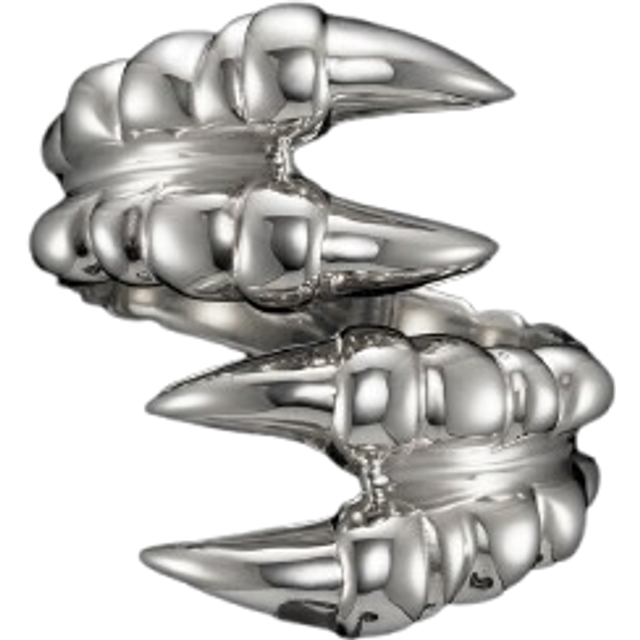 Claw ring double silver