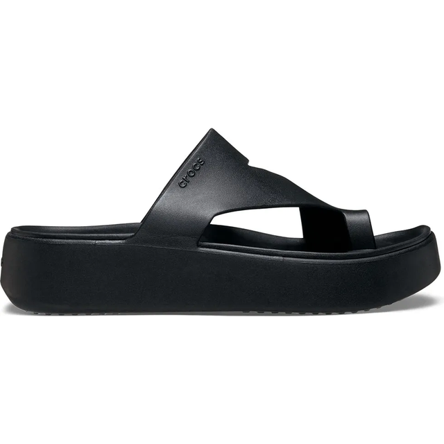 Crocs Getaway Platform Toe Loop Sandal - Black, Black, Size 3, Women