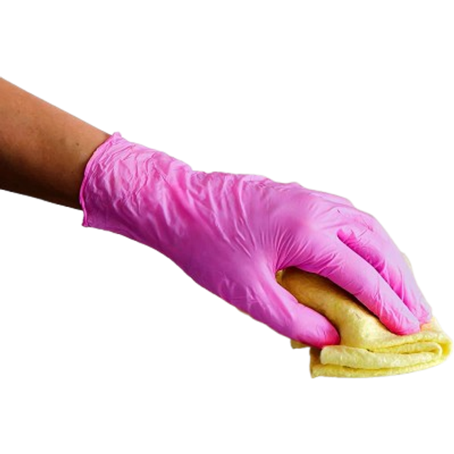Fuchsia Hot Pink Nitrile Disposable Gloves - 50 Count - 3 Mil Nitrile