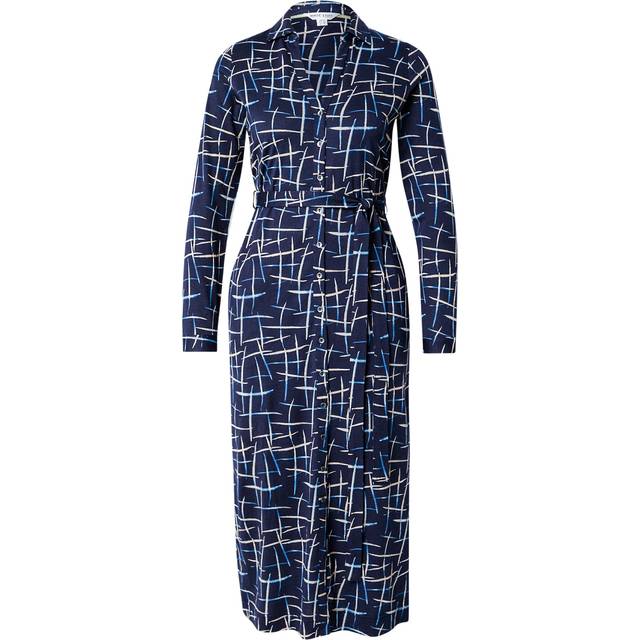White Stuff Annie Organic Cotton Blend Dress, Navy/Multi