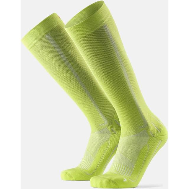 DANISH ENDURANCE Stödstrumpor, Ökad Cirkulation, Sport, 21-26 mmhg, för Dam & Herr, 1 eller 2-pack, Neongul, 43-47