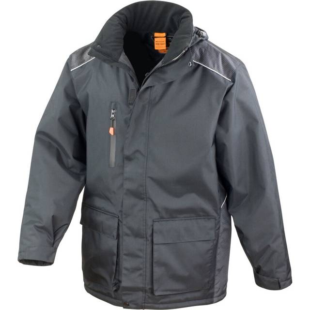 (XL, Black) WORK-GUARD by Result Mens Vostex Long Length Coat