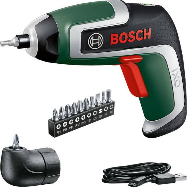 IXO Cordless Screwdriver (7th Generation, 3.6V, 2.0Ah, 5.5Nm, with Micro USB Cable, Includes Angle Attachment, Screws up to 190 Screws, in Box) -