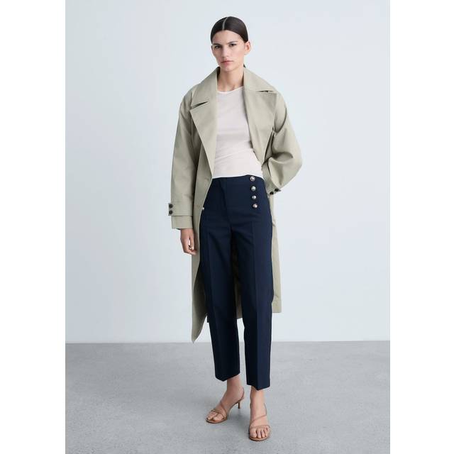 Mango Botones Jewel Button Trousers