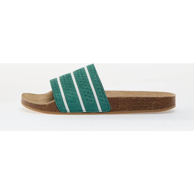 Adilette Slides - Collegiate Green / Core White / Gum - 8