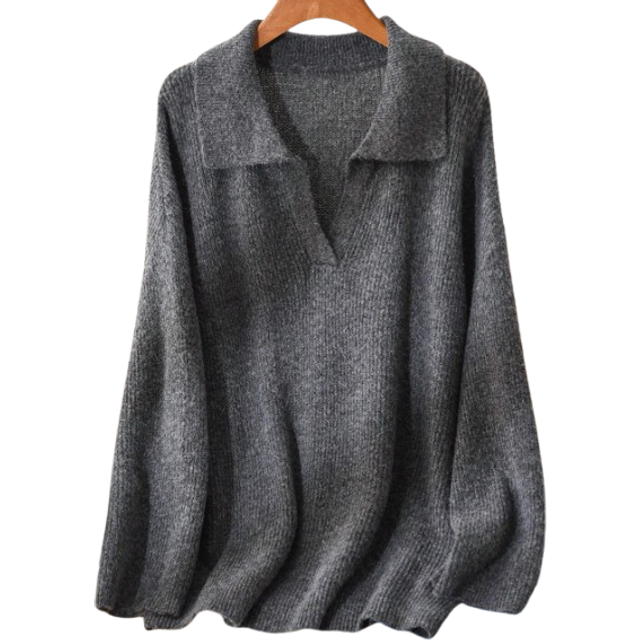 CosyJoli Plus Size Loose Drop Shoulder Casual Knit Sweater, Autumn/Winter