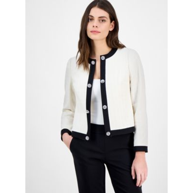 Anne Klein Embellished Framed Jacket
