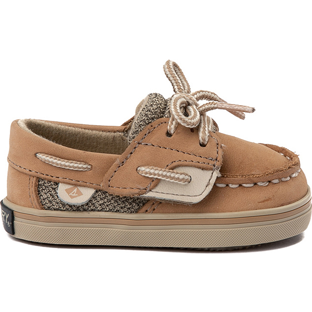 Sperry baby girls Bluefish Crib Jr Boat Shoe  Linen/Oat  2 Infant US