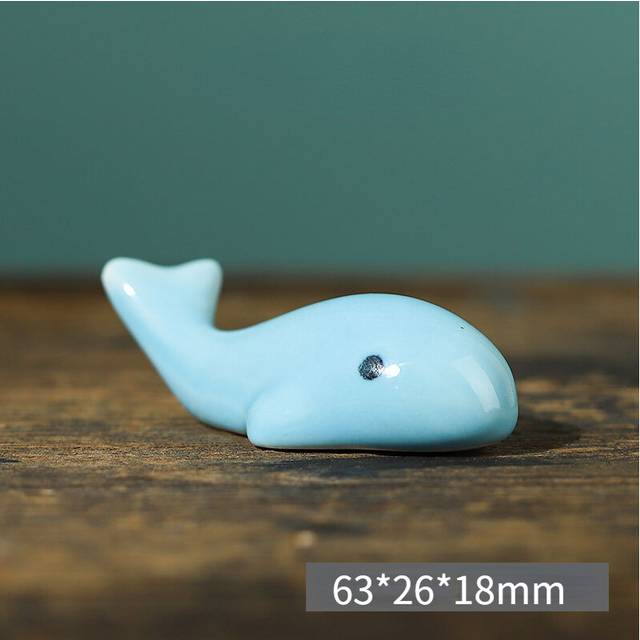 (Dolphin) Ceramics Pens Stand Holder Animal Kawaii Goose Cat Panda Chinese Writing
