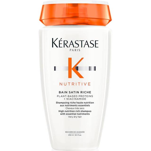 Kérastase Nutritive, schampo för normalt till lätt torrt hår, fuktgivande och vitaliserande hårband, utan parabener, bain satinhydrating schampo, 250 ml