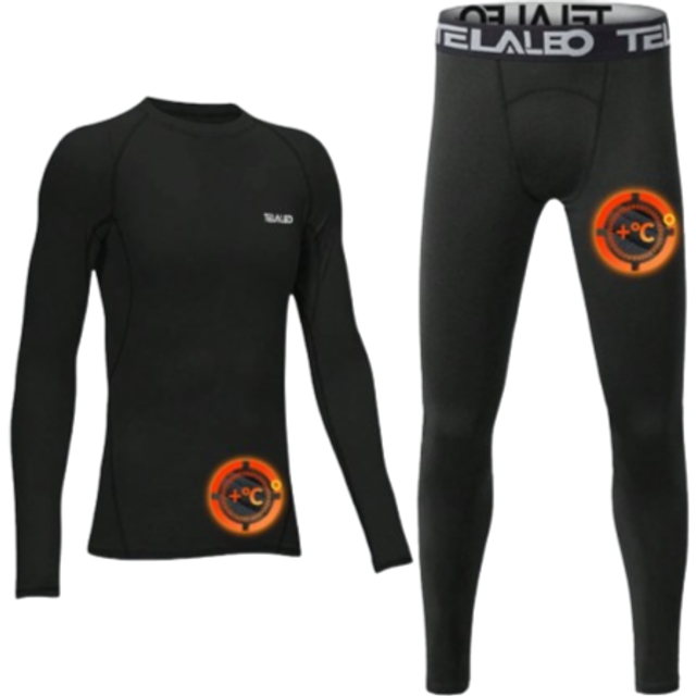 HOPLYNN Tween Boy Thermal Compression Shirt Long Sleeve Thermal Lined Base Layer Athletic Football Undershirt Set