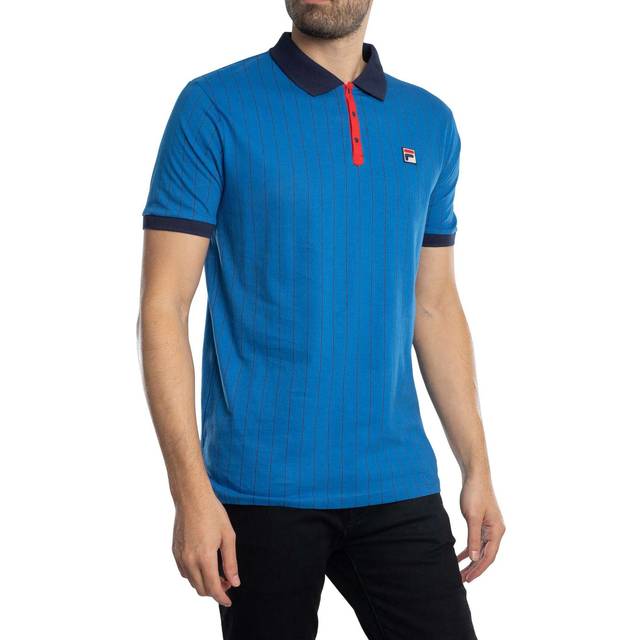 BB1 Classic Vintage Striped Polo Shirt - Turkish Sea/Navy/Red - 4XL