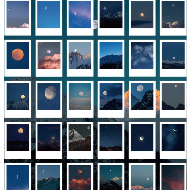 SHEIN 30pcs Romantic Sky Scenery Stickers For Vintage Journaling Diy Decoration, Scrapbooking Album Back To School