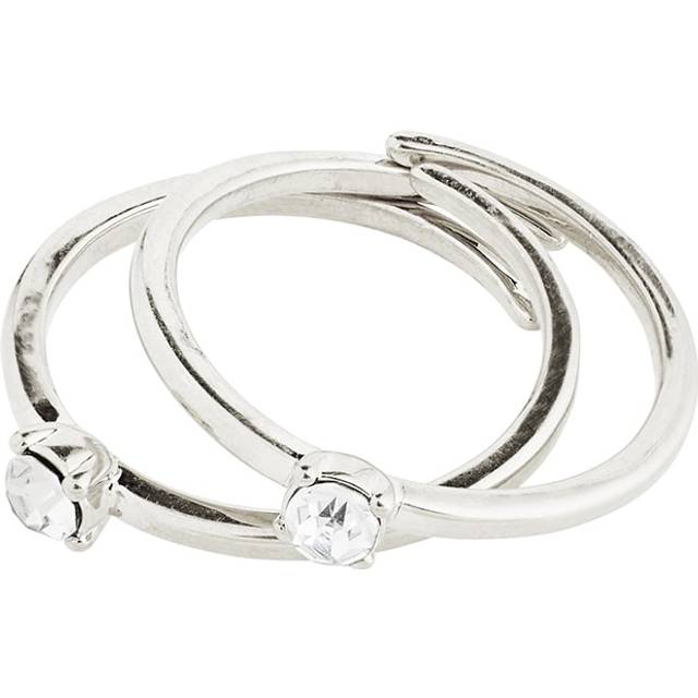 Pilgrim SKY ringar, 2-i-1-set, silverpläterade