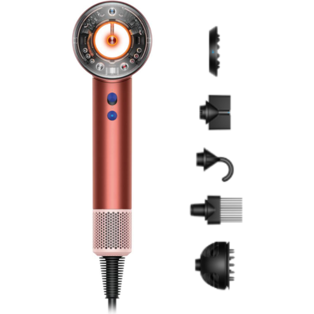Dyson Supersonic Nural&trade; Hair Dryer, Fast &amp; Intelligent Drying, with 5 Styling Attachments - Strawberry Bronze &amp; Blush Pink, Pink, Women