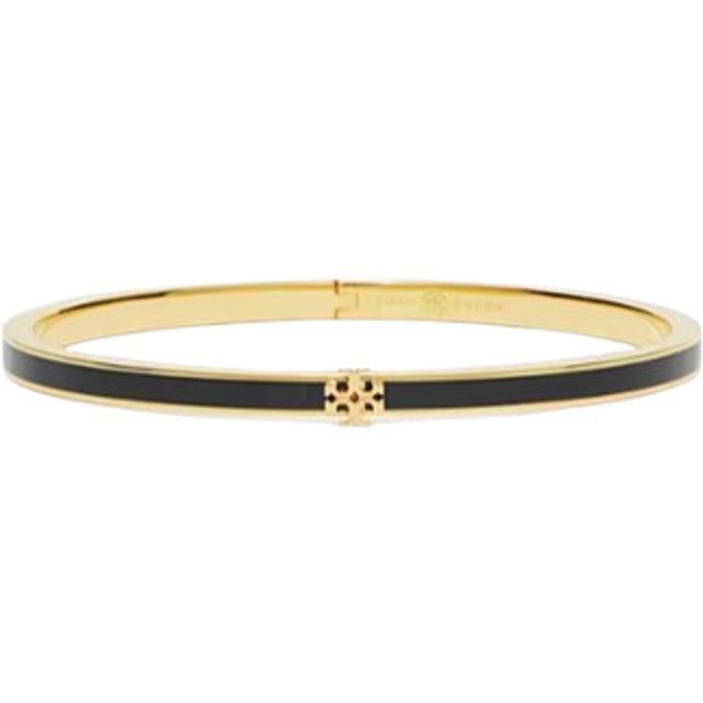 Tory Burch, Bracelets, female, Black, S, Gold-plated bracelet Kira elegant black-gold