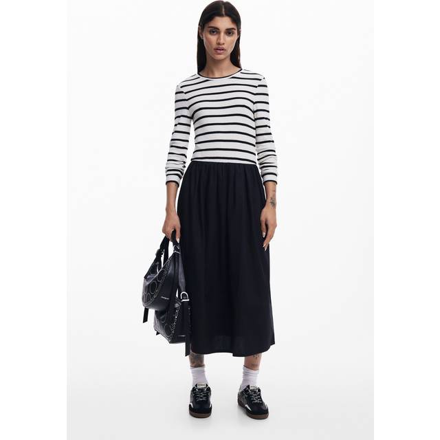 Women's sweater dress Desigual Monaco - Blanc