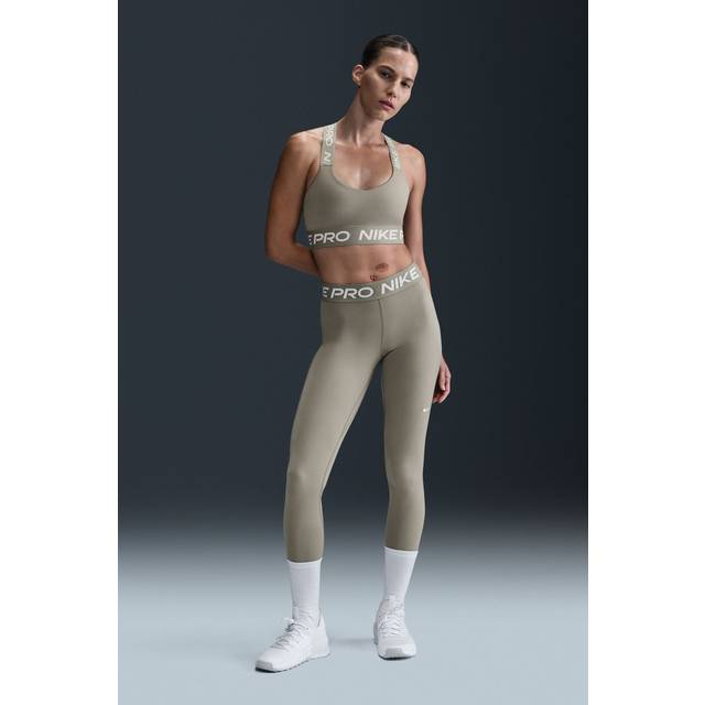 Nike Pro Women's Light-Support Non-Padded Sports Bra Light Army/ Light Army/ White XL (XL)