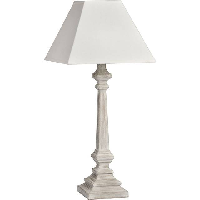 Cagle 52cm Table Lamp - Grey With White Wash (52cm H X 29cm W X 29cm D)