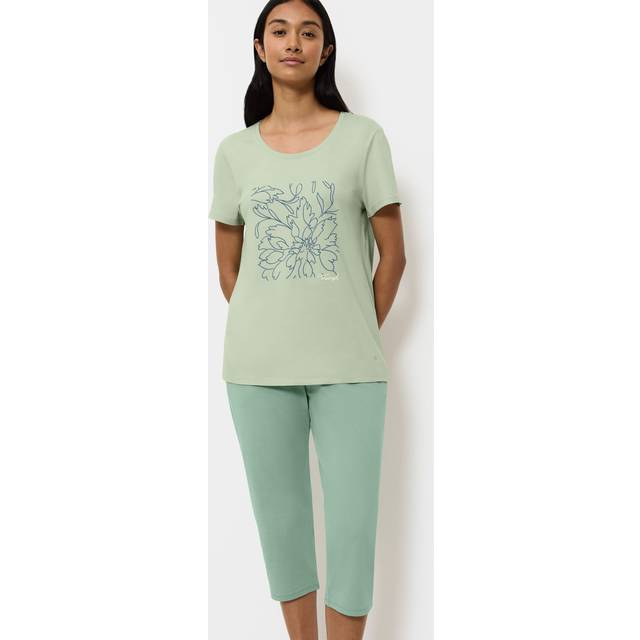 Triumph PK 02 Capri Pyjama Set - Green - 42 * Kampanj *