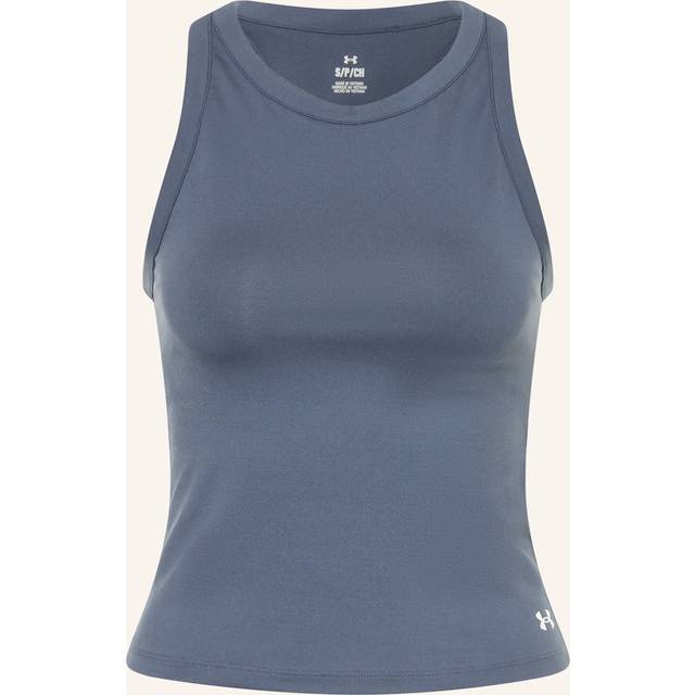 UNDER ARMOUR Womens Training Motion High Neck Tank - Grey, Downpour Gray / / White, Size Xl, Women - XL