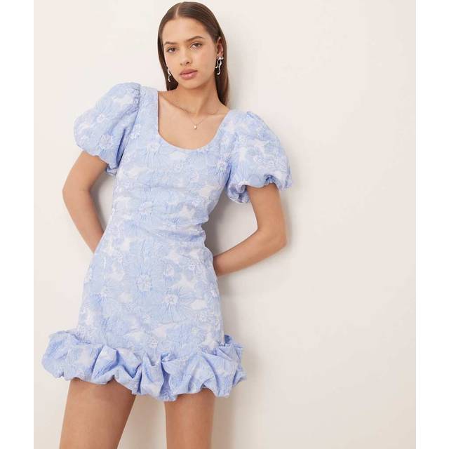 Sister Jane Marlin Floral Mini Dress, Light Blue/White