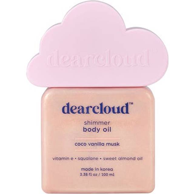 dearcloud Shimmer Body Oil - Coco Vanilla Musk - Hydrating & Nourishing Body Oil (3.38 fl oz)