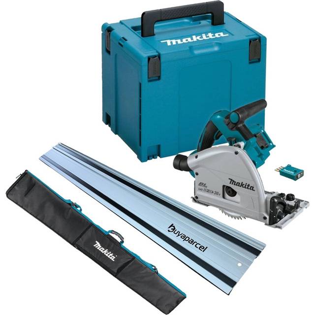 Makita DSP601ZJU 36v Twin 18v Brushless Plunge Saw Wireless + 1.5M Rail + Bag