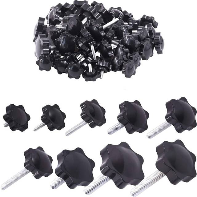 5/10PCS  M5 M6 M8 Star Shape Thread Clamping Handle Bolt Bakelite Hand Knob Tightening Screw Industry Equipment Plastic Steel