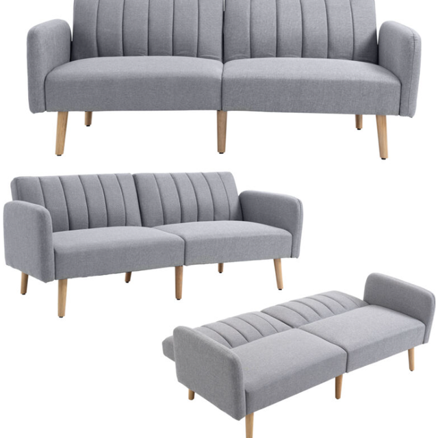 3 Seater Sofa Bed w/ Adjustable Backrest for Living Room, Guest Room - Homcom