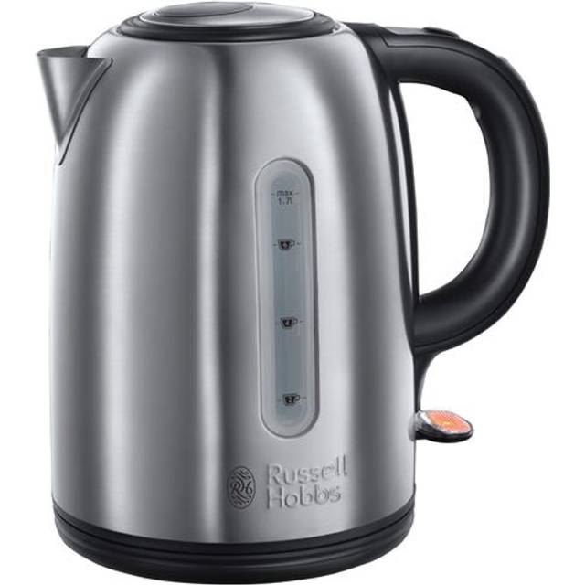 Russell Hobbs Brushed Stainless Steel 1.7L Push Button Kettle - Silver